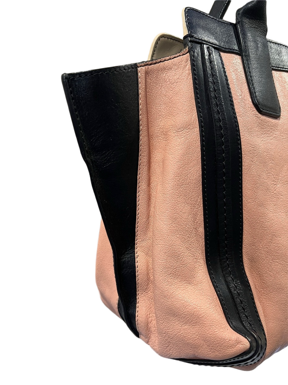 Chloe Chloé Alison Black and Pink Tote Bag - Picture 11 of 14